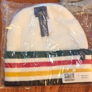 Pendleton Multicolor Striped Beanie - White, Green, Pink, Yellow